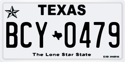TX license plate BCY0479