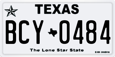 TX license plate BCY0484