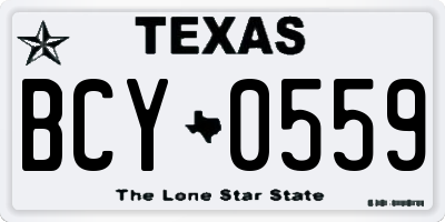 TX license plate BCY0559