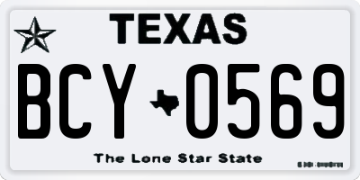 TX license plate BCY0569