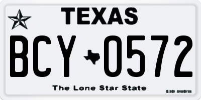 TX license plate BCY0572