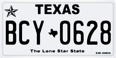 TX license plate BCY0628