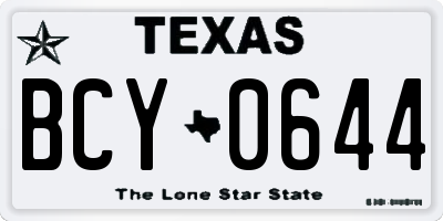 TX license plate BCY0644
