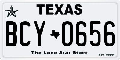 TX license plate BCY0656