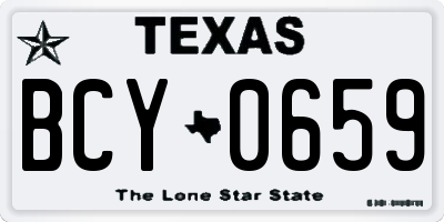 TX license plate BCY0659