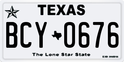 TX license plate BCY0676