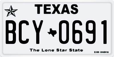 TX license plate BCY0691
