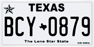 TX license plate BCY0879