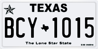 TX license plate BCY1015