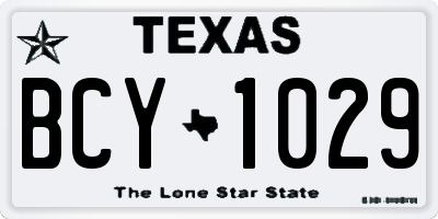 TX license plate BCY1029