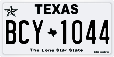 TX license plate BCY1044