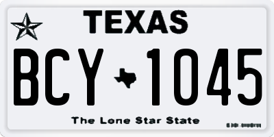 TX license plate BCY1045