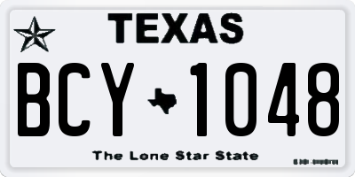 TX license plate BCY1048