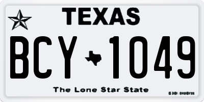 TX license plate BCY1049