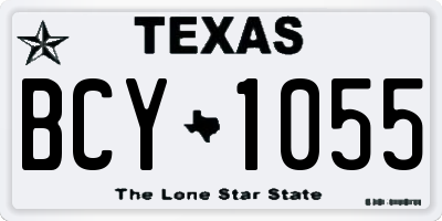 TX license plate BCY1055