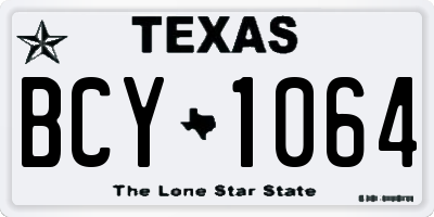 TX license plate BCY1064