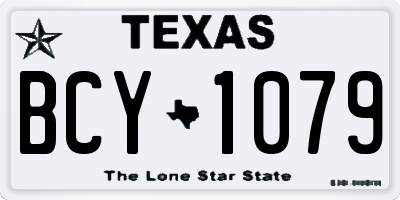 TX license plate BCY1079