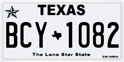 TX license plate BCY1082
