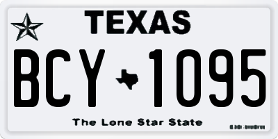 TX license plate BCY1095