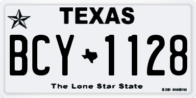 TX license plate BCY1128