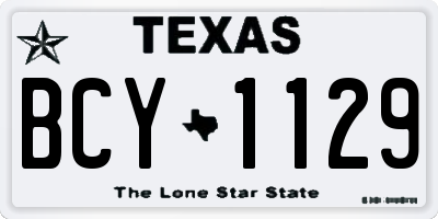 TX license plate BCY1129