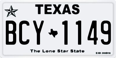TX license plate BCY1149