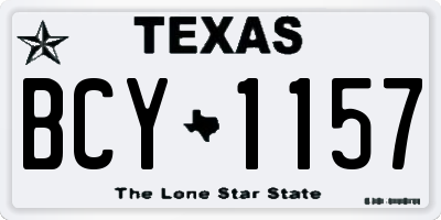 TX license plate BCY1157