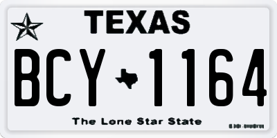 TX license plate BCY1164
