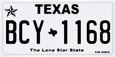 TX license plate BCY1168