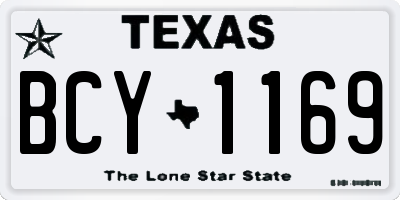 TX license plate BCY1169