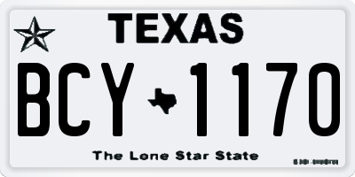 TX license plate BCY1170