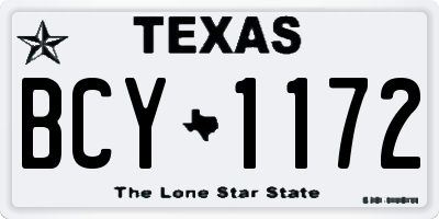 TX license plate BCY1172