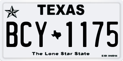 TX license plate BCY1175
