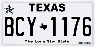 TX license plate BCY1176