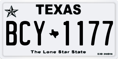 TX license plate BCY1177