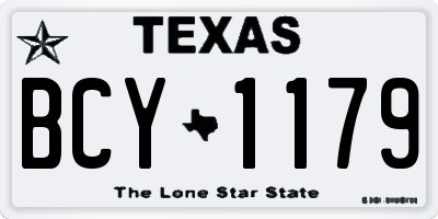 TX license plate BCY1179