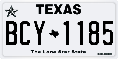 TX license plate BCY1185