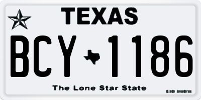 TX license plate BCY1186
