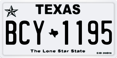 TX license plate BCY1195