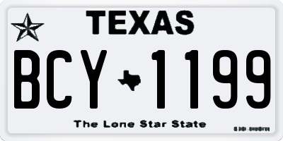 TX license plate BCY1199