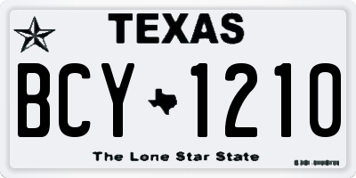 TX license plate BCY1210