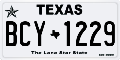 TX license plate BCY1229