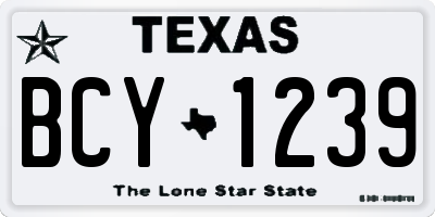 TX license plate BCY1239