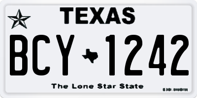 TX license plate BCY1242