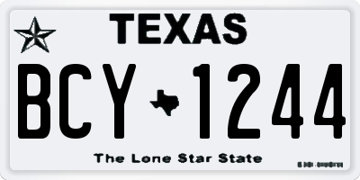 TX license plate BCY1244