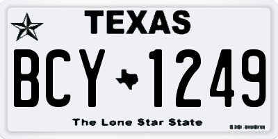 TX license plate BCY1249