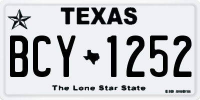 TX license plate BCY1252