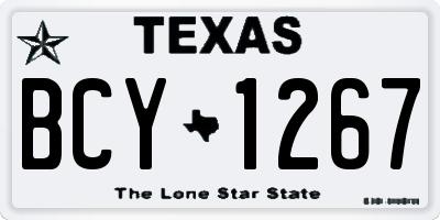 TX license plate BCY1267