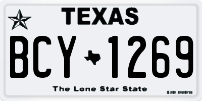 TX license plate BCY1269