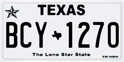 TX license plate BCY1270